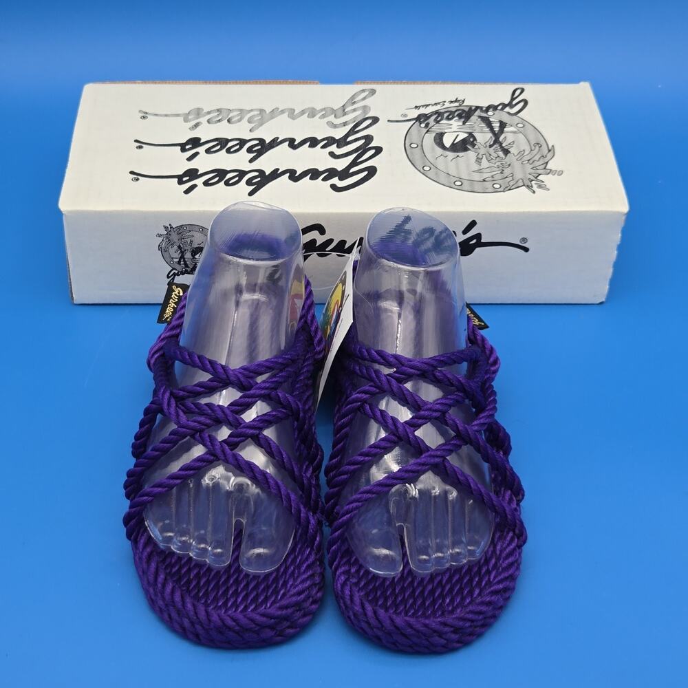 Gurkee's Neptune Women's 5.5-6 Purple Rope Sandals Beach Water Shoes